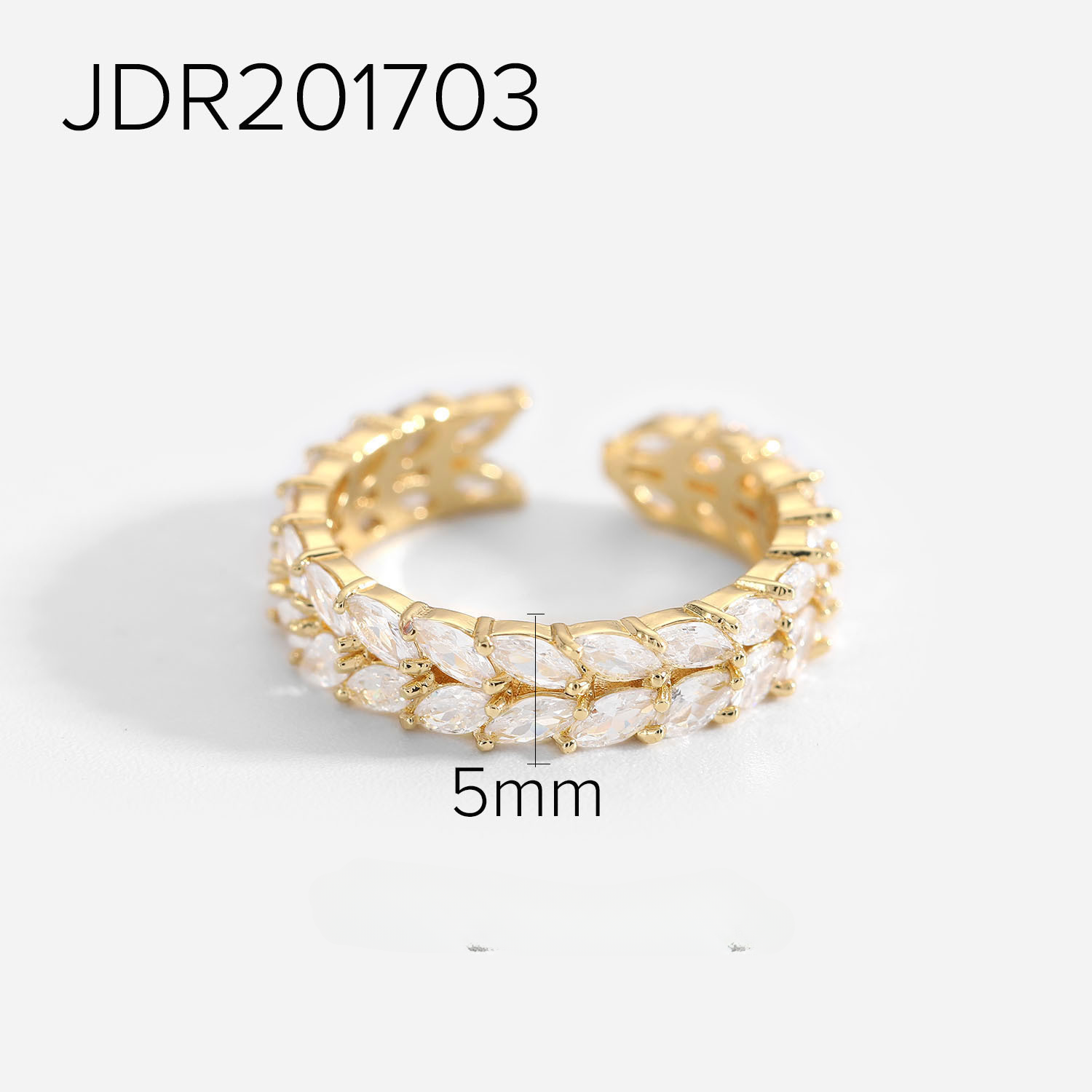 Nuevo placas de latón de alta venta al por mayor con anillo de circón